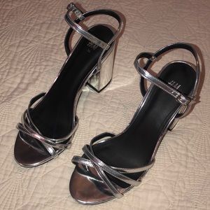 H&M silver strappy sandals
